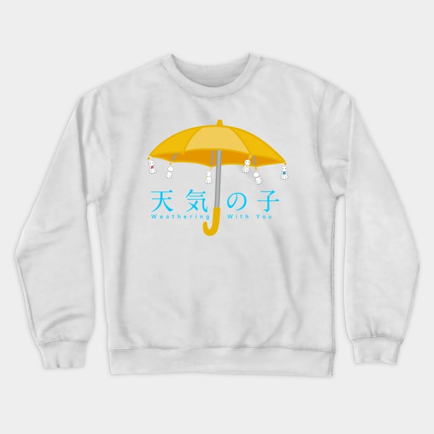 Weathering with you rain doll umbrella japanese english title Crewneck Sweatshirt by ballooonfish